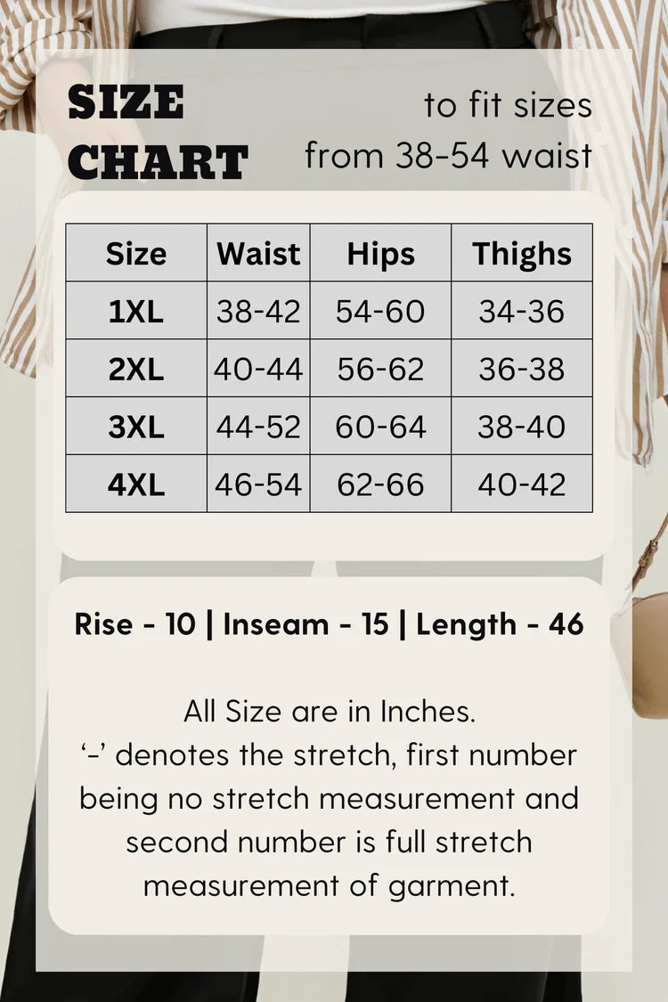Pluswear Premium Wide Leg High Waisted Pants Beige