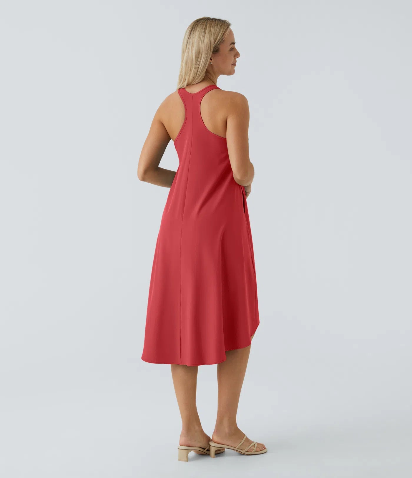Side Pocket High Low Flowy Midi (Without Built in Bra)