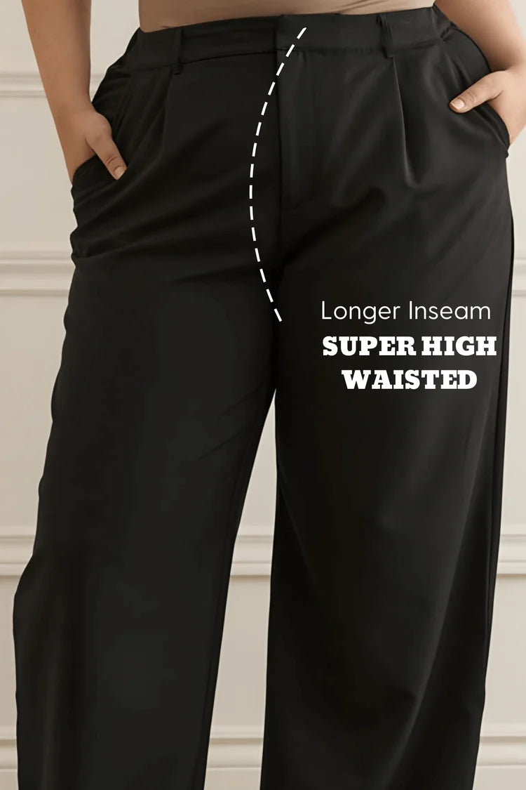 Pluswear Premium Wide Leg High Waisted Pants