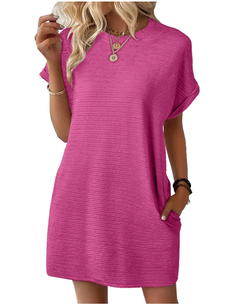 Lightweight Summer T-Shirt Dress with Pocket