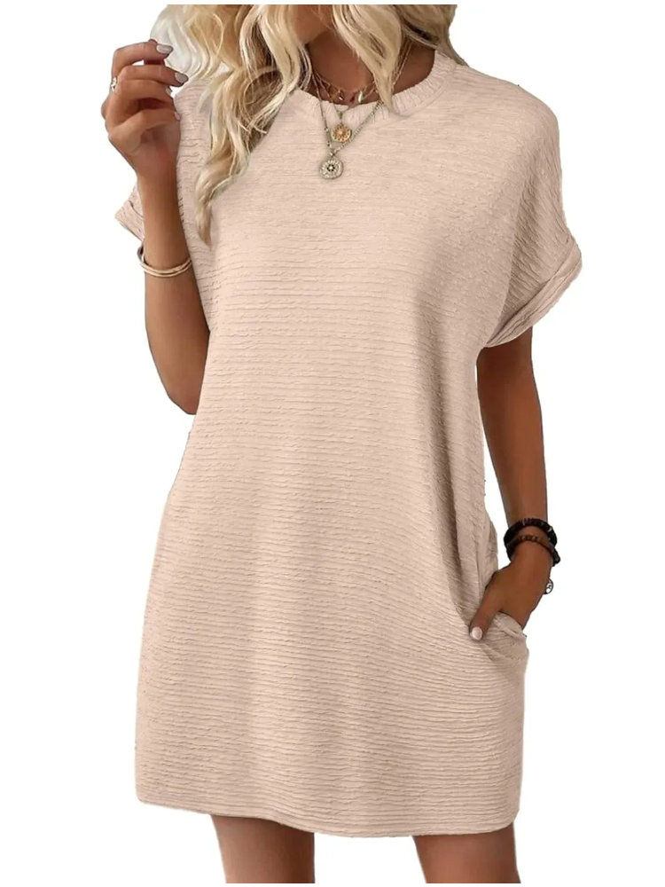 Lightweight Summer T-Shirt Dress with Pocket