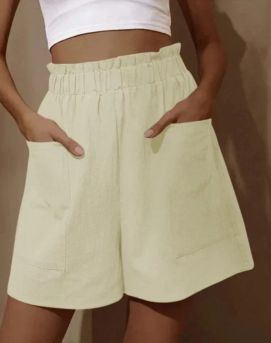 Women's Summer High Waist Wide Leg Casual Shorts