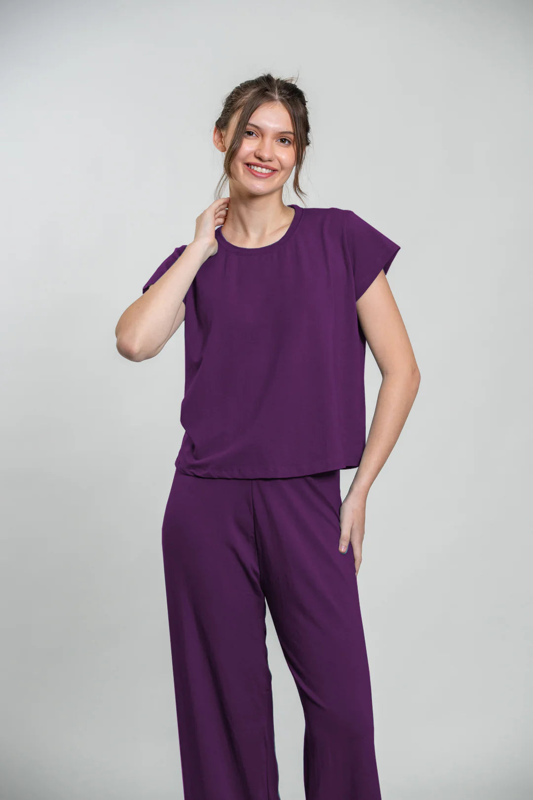 Butter-Soft Cotton Knit Pajama Set - Half Sleeves