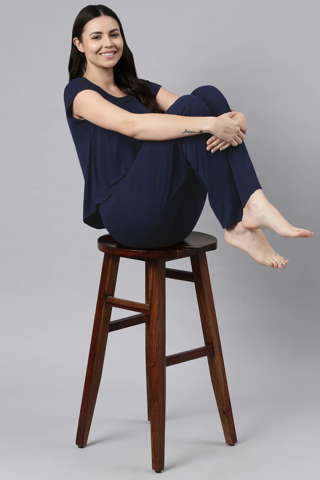 Butter-Soft Cotton Knit Pajama Set - Half Sleeves