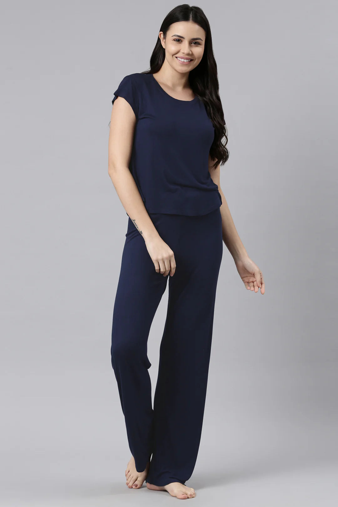 Butter-Soft Cotton Knit Pajama Set - Half Sleeves