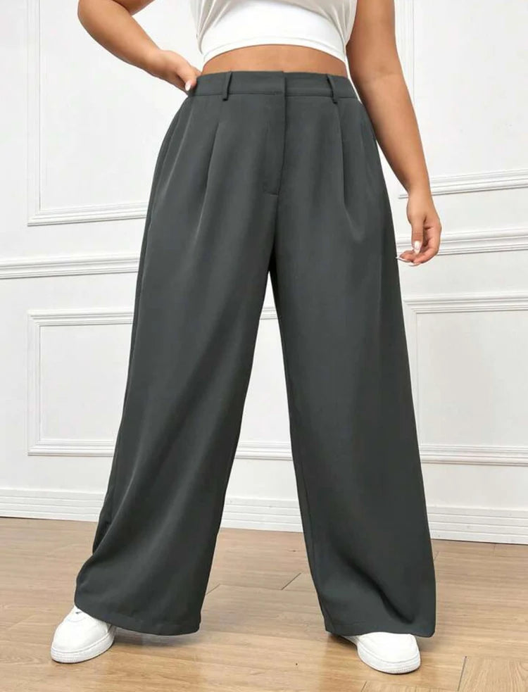 Pluswear Premium Wide Leg High Waisted Pants