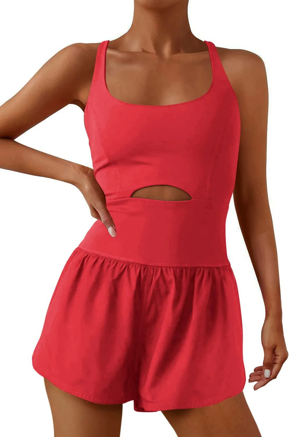 BACKLESS CUTOUT TANK ROMPER