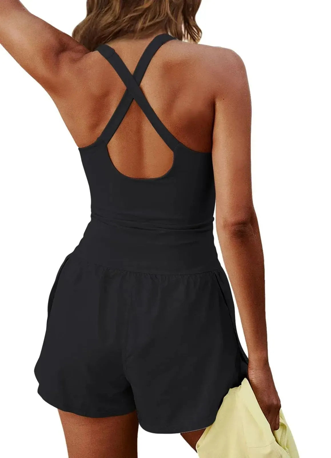 BACKLESS CUTOUT TANK ROMPER