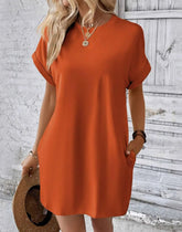 Lightweight Summer T-Shirt Dress with Pocket